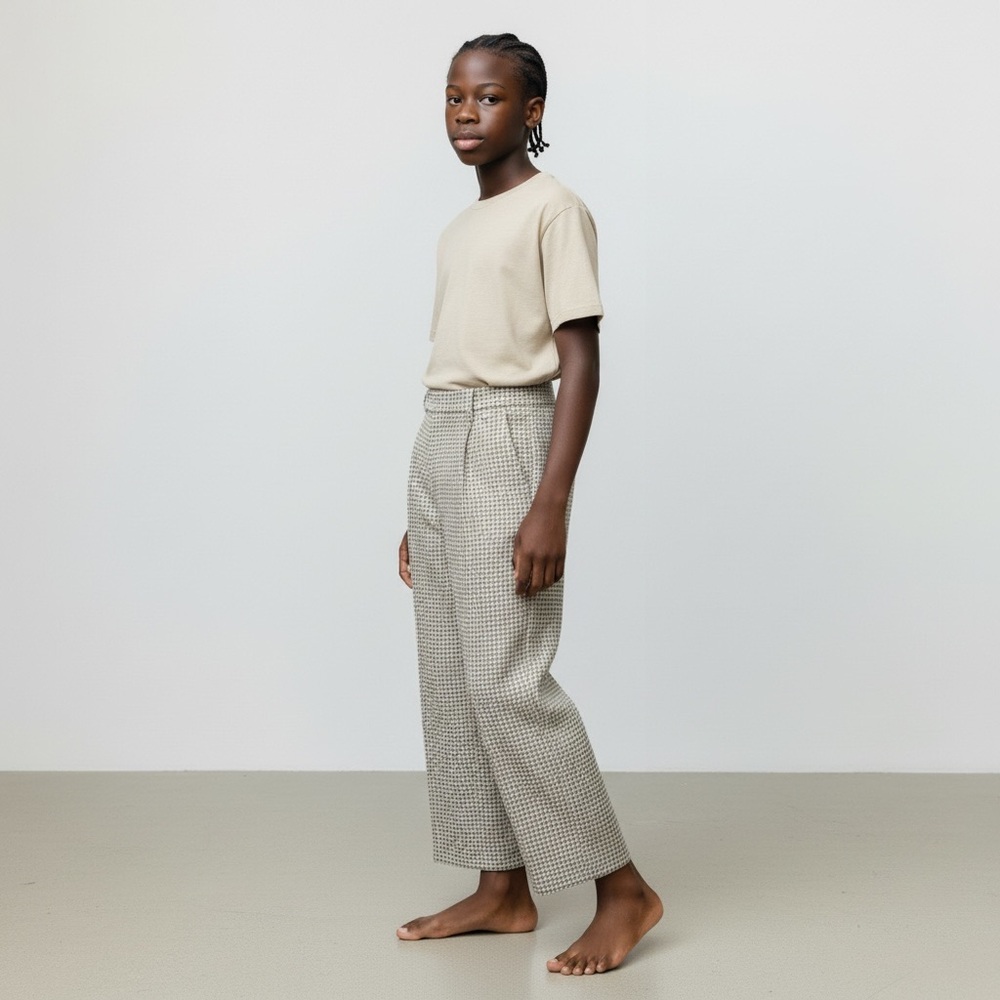 Honor The Gift Kids Houndstooth Pants Cream Size 10/Size 12 NWT